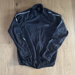 Gore Bike Wear Jacket Mens XXL Black Windstopper Soft Shell Cycling Full Zip